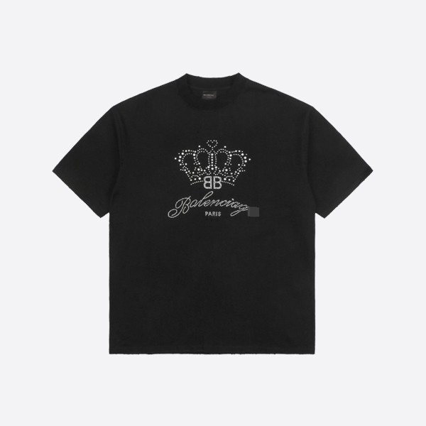 バレンシアガ BB モーテル Tシャツ ミディアムフィット ブラック