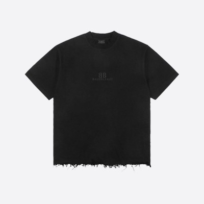 BBクラシック バレンシアガ クロップドTシャツ オーバーサイズ ブラック