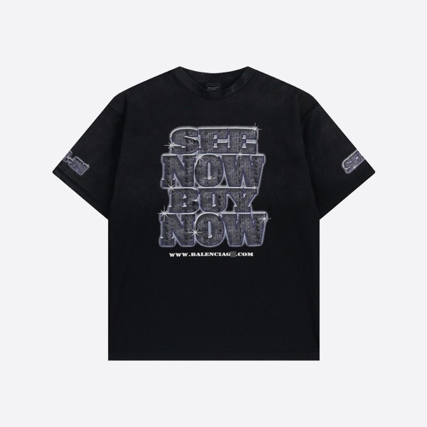 バレンシアガ SNBN Tシャツ ラージフィット ブラック