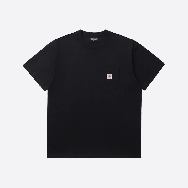 カーハート S/S ポケット T シャツ、ブラック